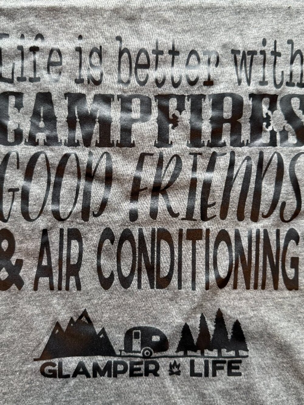 Glamper Life Campfires Good Friends AC Tee L